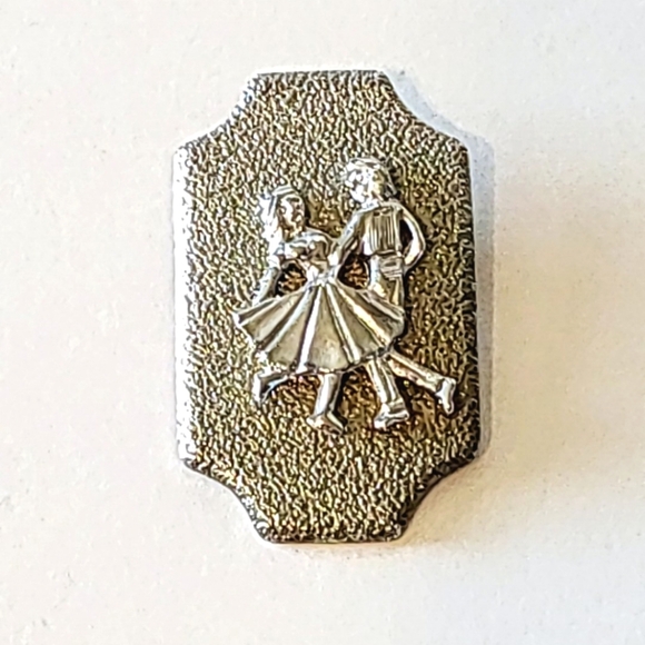 SQUARE DANCING VINTAGE SCARF CLIP - Picture 6 of 6